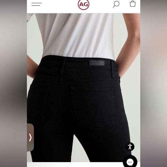 AG Women’s Farrah Black Corduroy Skinny Pants Size 24‎ - Picture 4 of 11